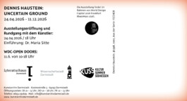 Photography Exhibition and opening of uncertain ground by Dennis Haustein at Kunst Archiv Darmstadt 
