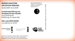 Invitation for the exhibition uncertain ground at Kunst Archiv Darmstadt by artist Dennis Haustein 